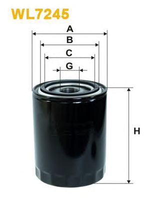 WIX FILTERS wl7245 -  Фильтр масляный двигателя